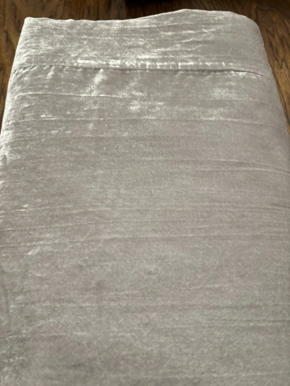 West Elm Crinkle Velvet Duvet Cover Luxe - Taupe/Gray Double Queen Full